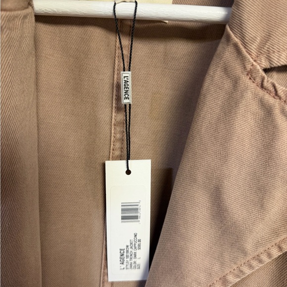 L'AGENCE Long Beige Trench Coat - Picture 6 of 8